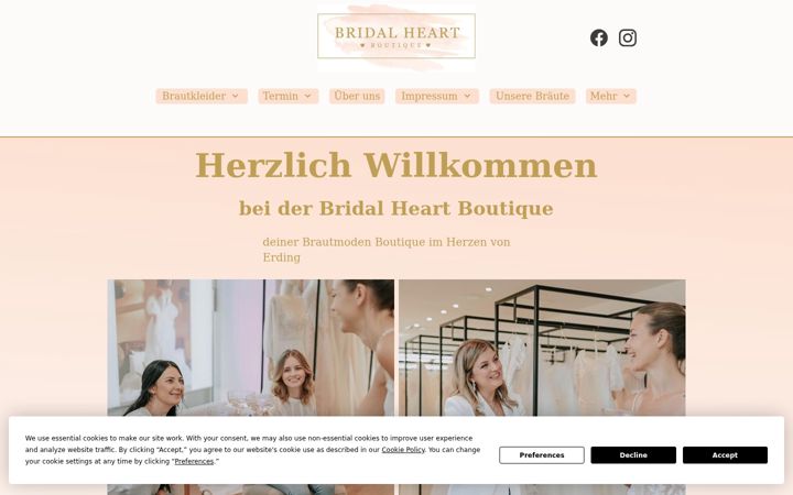 Screenshot of bridalheartboutique.com
