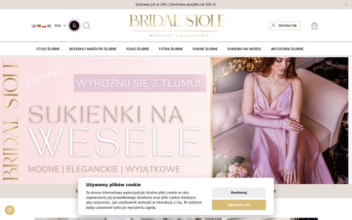 Képernyőkép: bridalstole.pl