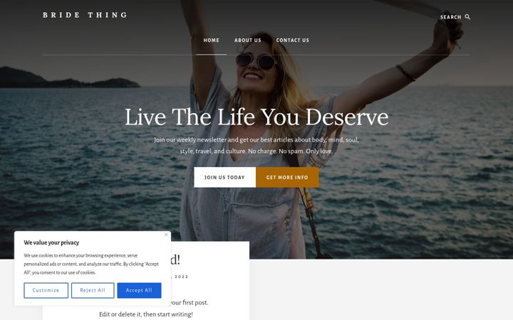 Screenshot of bridething.com