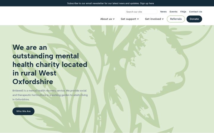 Screenshot of bridewellgardens.org