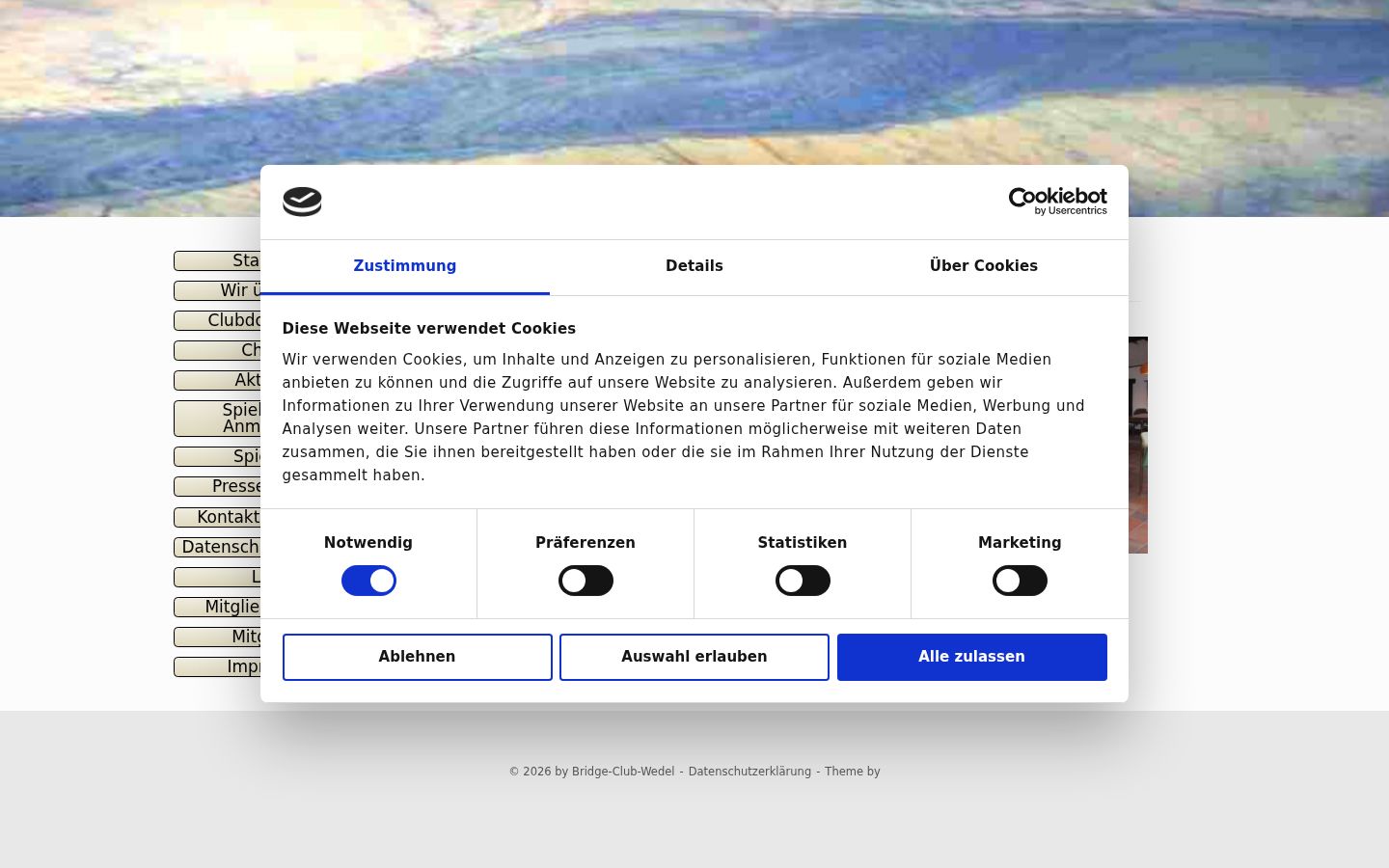 Captura de pantalla del banner de consentimiento mostrado antes de cualquier interacción