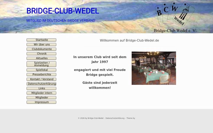 Ekraanipilt saidist bridge-club-wedel.de