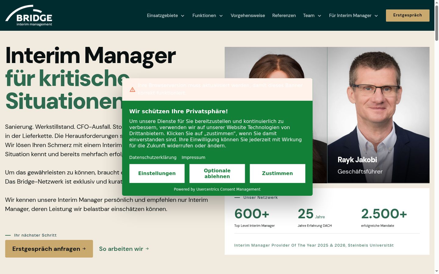 Sutikimo reklamjuostės, rodytos prieš bet kokią sąveiką, ekrano kopija