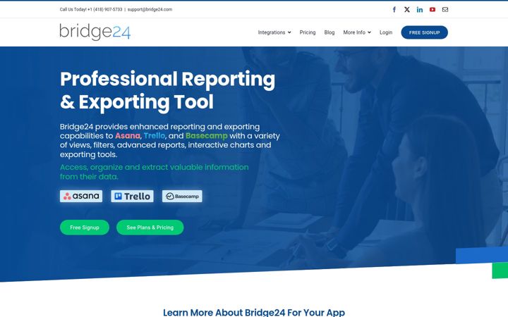 Screenshot of bridge24.com