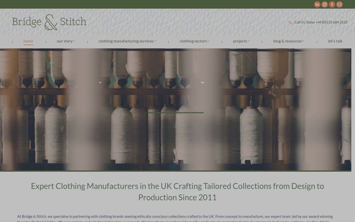 Screenshot of bridgeandstitch.com