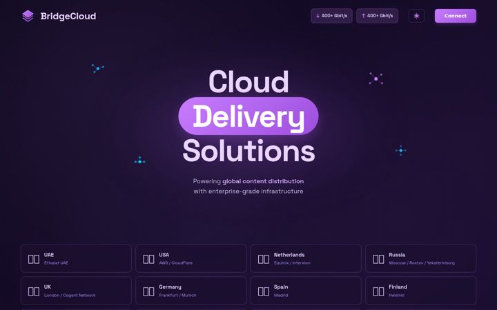 Screenshot of bridgecloud.cloud