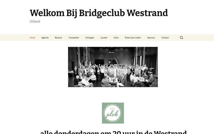 Screenshot of bridgeclubwestrand.be