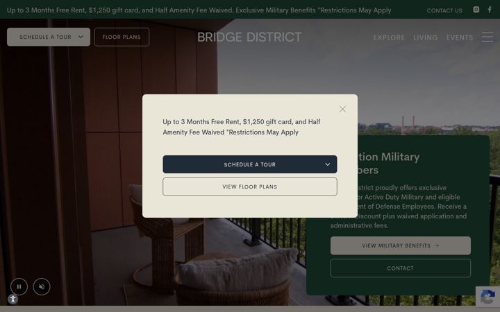 Screenshot of bridgedistrictdc.com