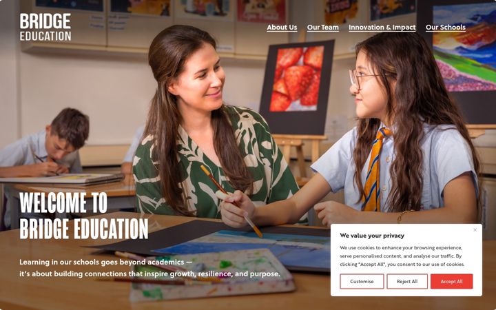 Screenshot of bridgeeducation.com