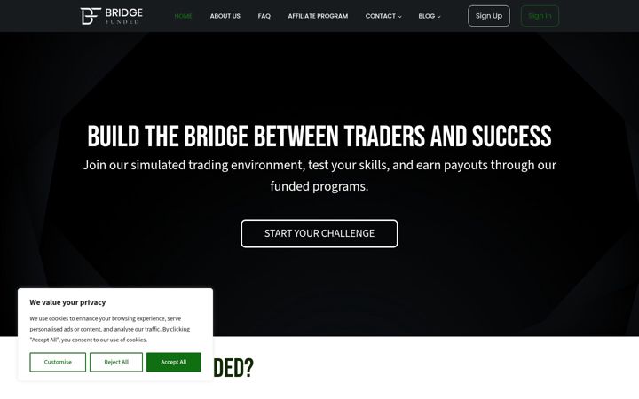 Screenshot of bridgefunded.com