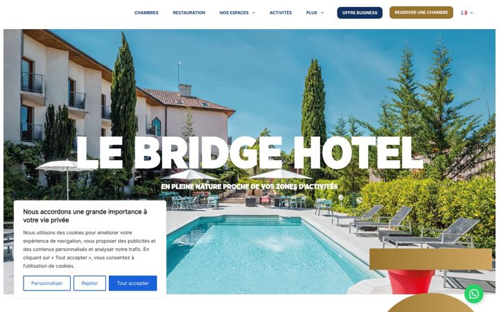Screenshot του bridgehotel.fr