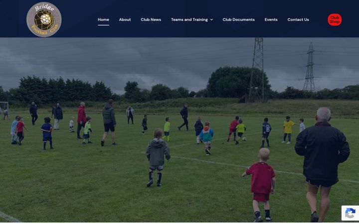 Screenshot of bridgejfc.co.uk