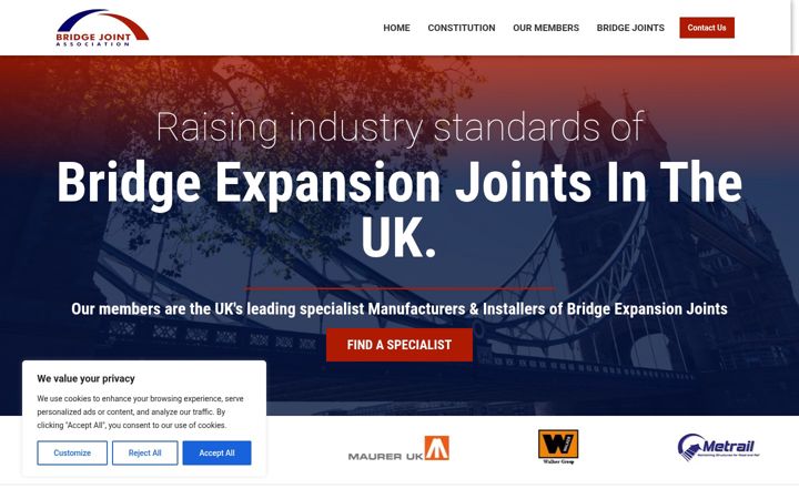 Screenshot of bridgejoints.org.uk