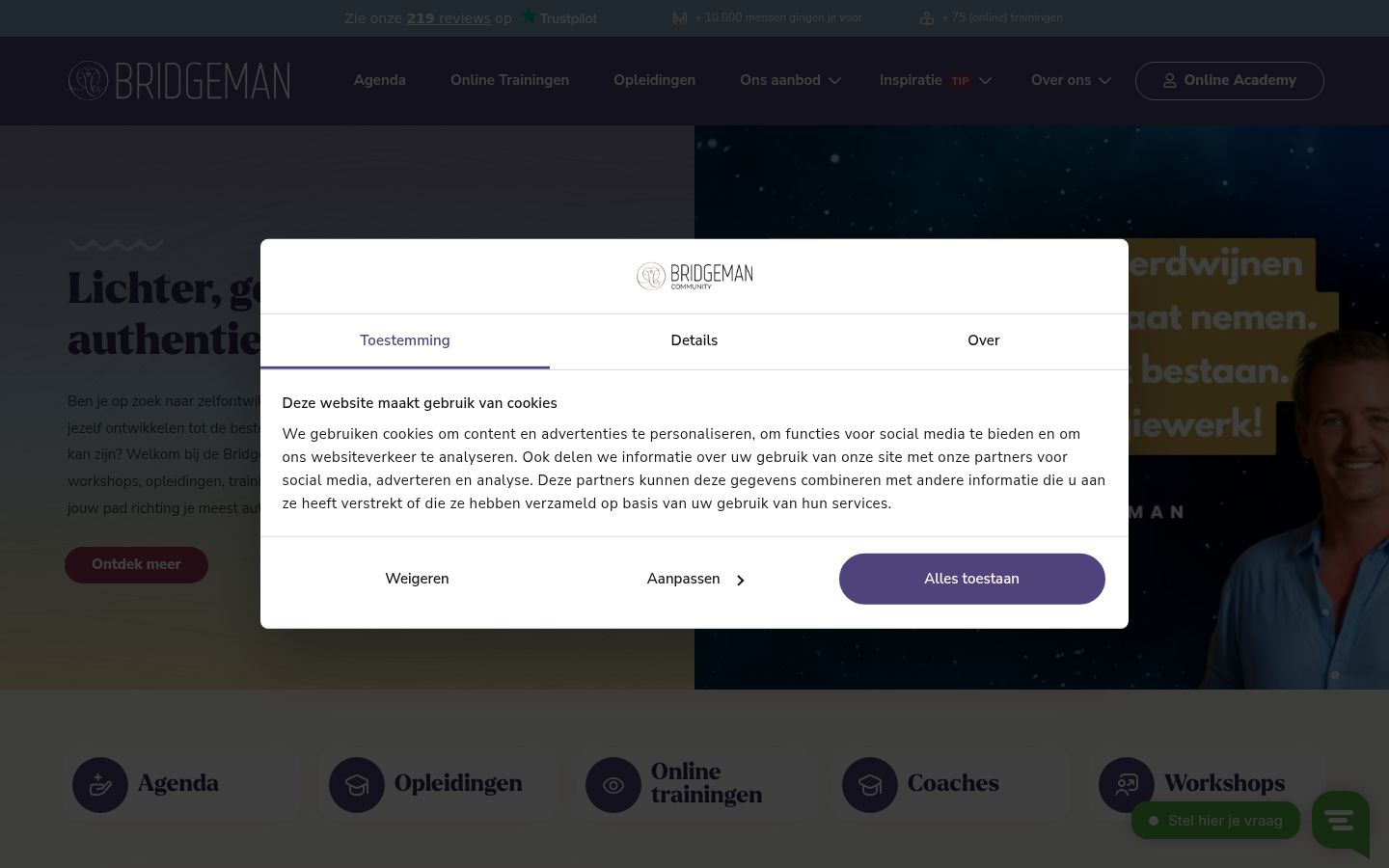 Sutikimo reklamjuostės, rodytos prieš bet kokią sąveiką, ekrano kopija