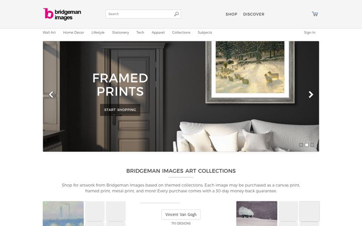 Screenshot of bridgemanondemand.com