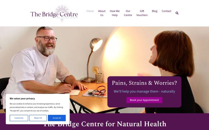 Screenshot of bridgenaturalhealth.co.uk