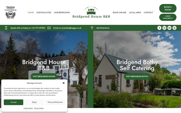 Screenshot of bridgendhouse.co.uk