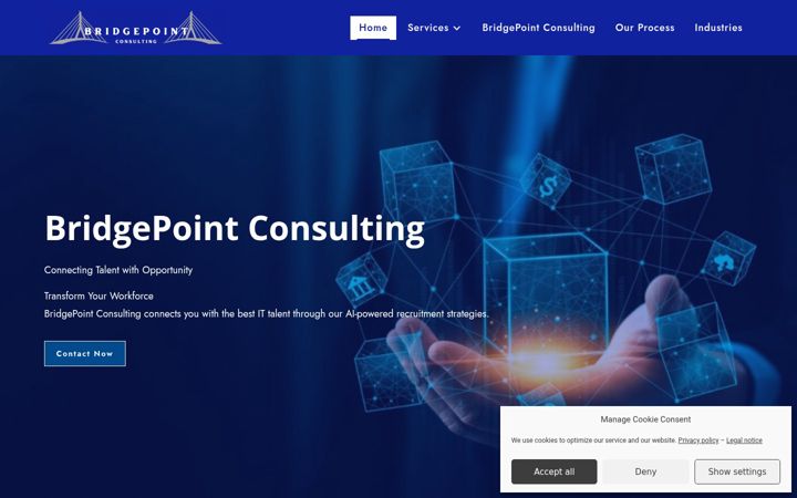 Screenshot of bridgepointit.com