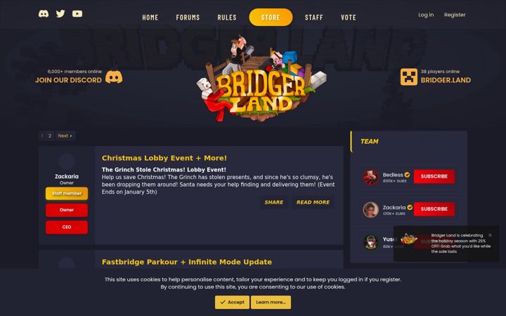 Screenshot of bridger.land