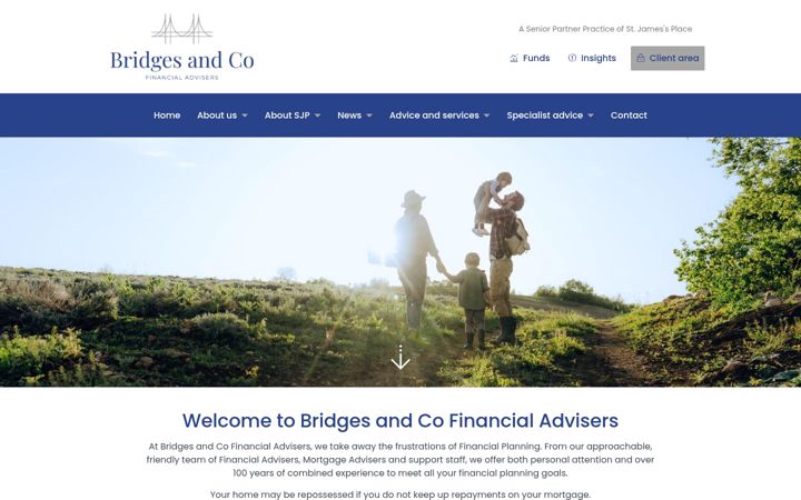 Screenshot ta' bridgesandco.co.uk