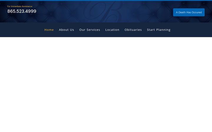 Screenshot of bridgesfuneralhome.com
