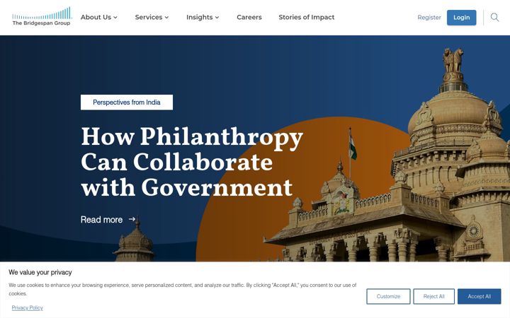 Screenshot of bridgespan.org