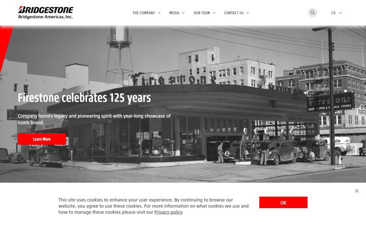 Screenshot of bridgestoneamericas.com