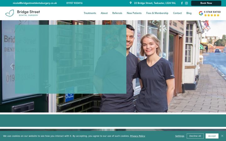 Screenshot ta' bridgestreetdentalsurgery.co.uk