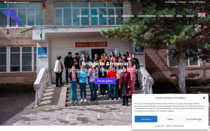 Screenshot of bridgetoarmenia.se