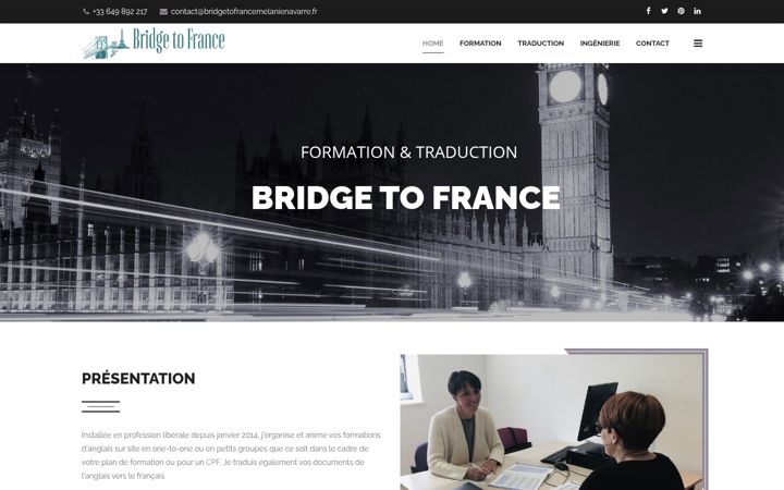 Screenshot of bridgetofrancemelanienavarre.fr