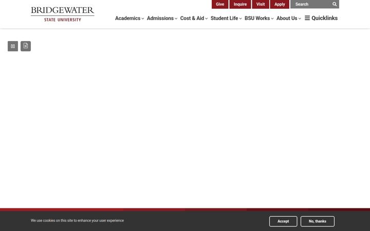 Screenshot di bridgew.edu