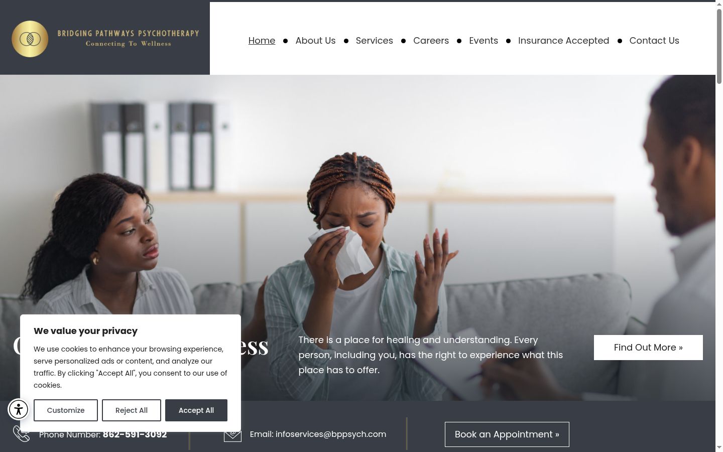 Screenshot of the consent banner shown before any interaction