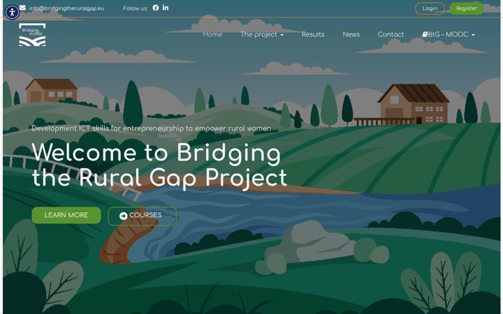 Screenshot of bridgingruralgap.eu