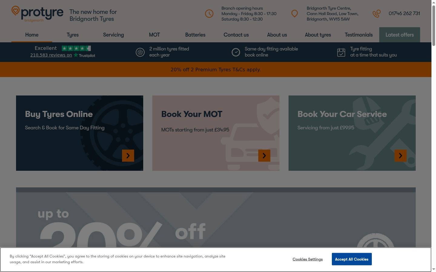 Screenshot of the consent banner shown before any interaction