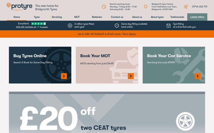 Screenshot of bridgnorth-tyres.co.uk