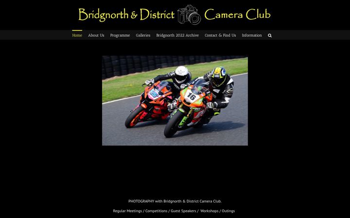 Screenshot of bridgnorthcameraclub.org.uk
