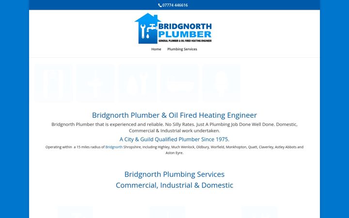 Screenshot of bridgnorthplumbing.co.uk