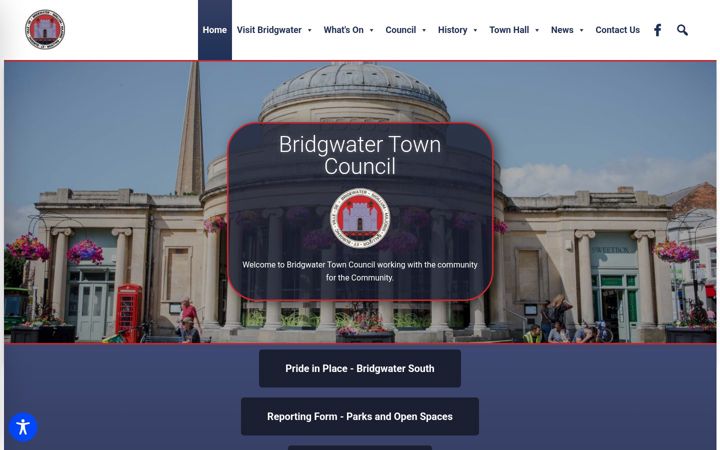 Screenshot ta' bridgwater-tc.gov.uk