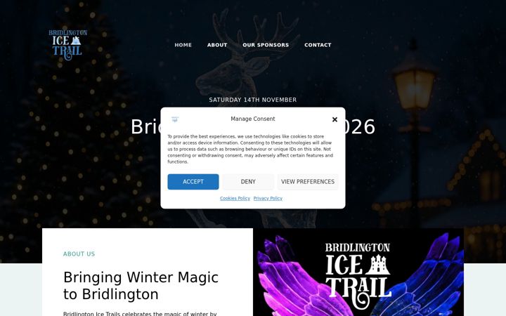 Screenshot of bridlingtonicetrail.co.uk
