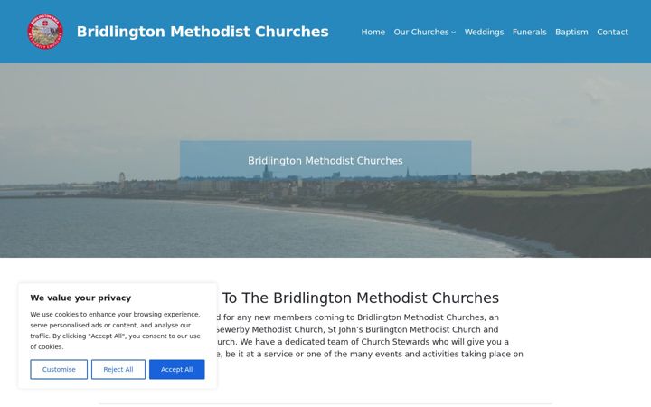 Screenshot of bridlingtonmethodistchurch.co.uk