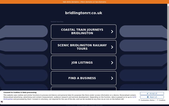 Screenshot of bridlingtonrr.co.uk