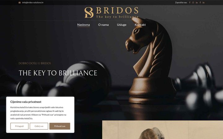Screenshot of bridos-solutions.hr