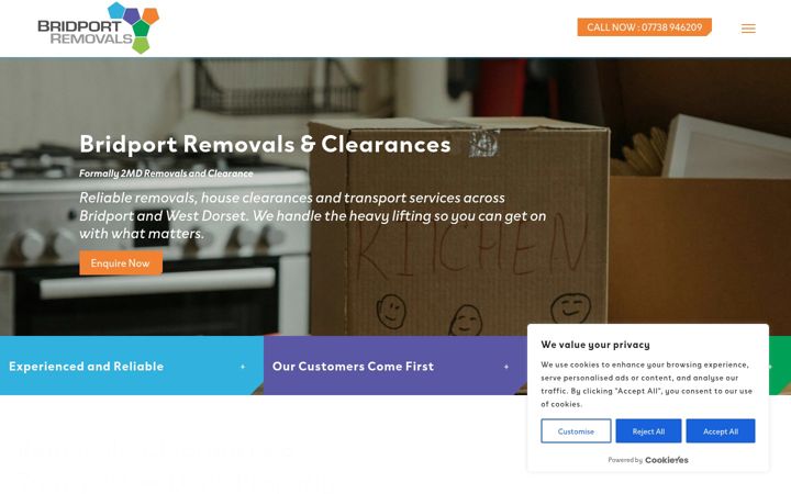 Screenshot of bridportremovals.co.uk