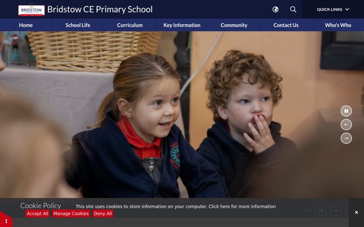 Screenshot ta' bridstow-school.co.uk