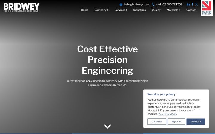 Screenshot of bridwey.co.uk