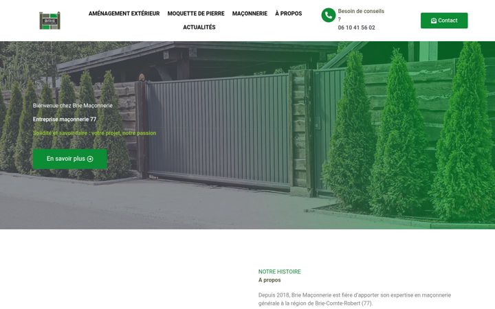 Screenshot of brie-maconnerie.com