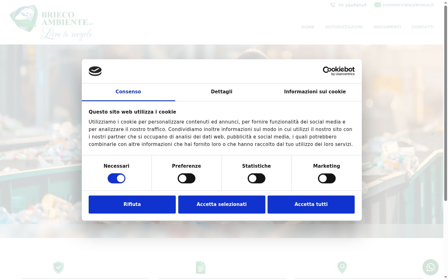 Captura de pantalla del banner de consentimiento mostrado antes de cualquier interacción
