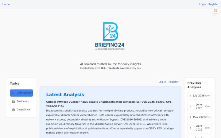 Zrzut ekranu briefing24.ai