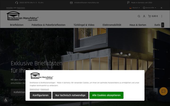 Screenshot of briefkasten-manufaktur.de