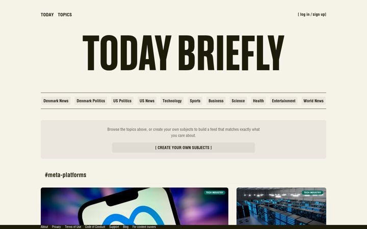 Screenshot of briefly.co